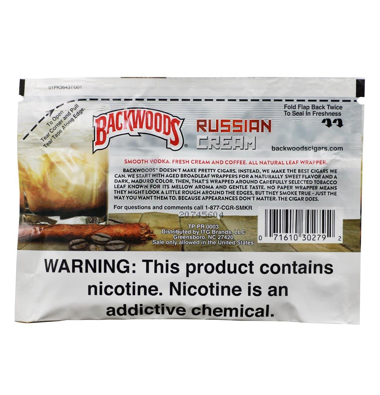 Russian Cream Backwoods (5 Cigars in Pack)